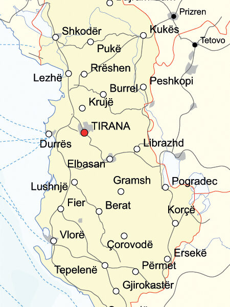 Map of Albania - Simple Map