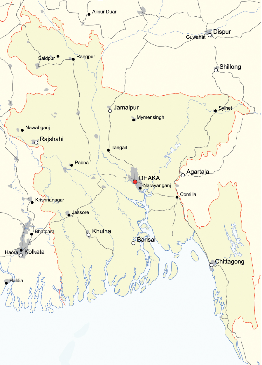 Map of Bangladesh - Simple Map