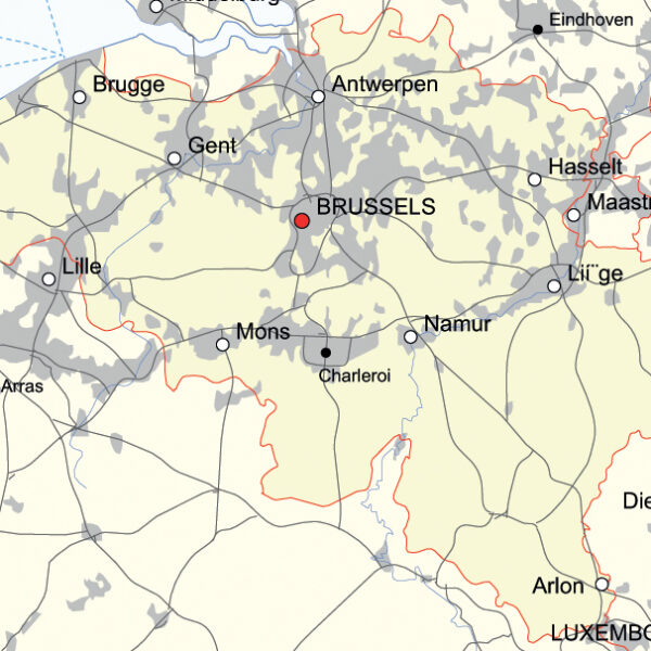 Map of Belgium - Simple Map