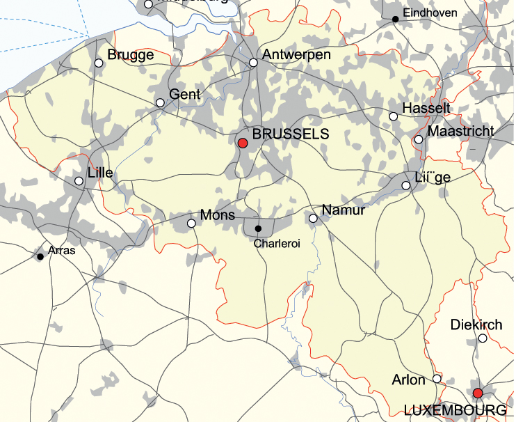 Map of Belgium - Simple Map