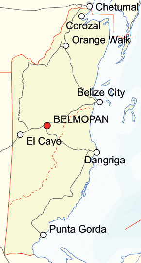 Map of Belize - Simple Map