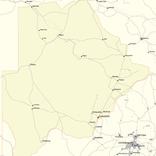 Map of Botswana - Simple Map