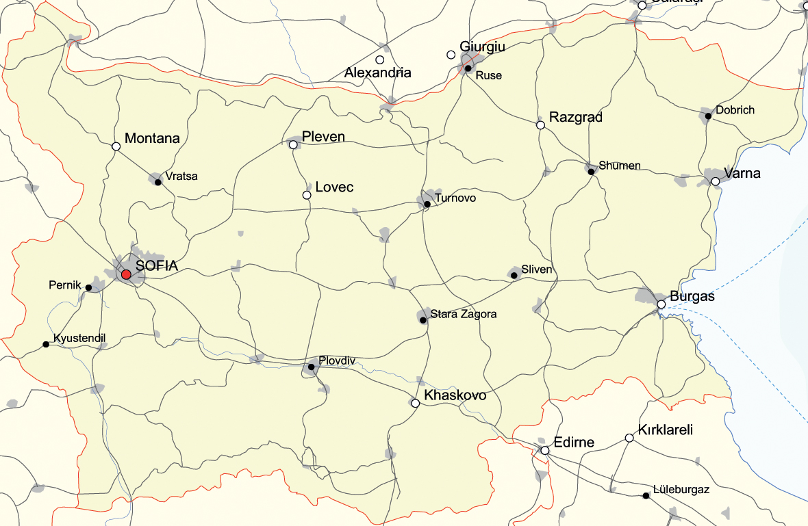 Map of Bulgaria - Simple Map